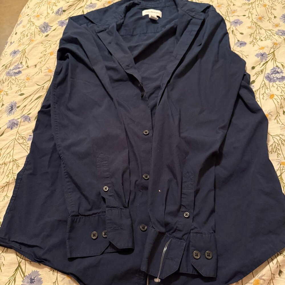 Calvin Klien Dark Blue Size Small Long Sleeve Men's shirt